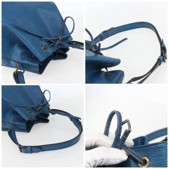 LOUIS VUITTON Epi Petit Noe Shoulder Bag Blue M44105 LV Auth ka741